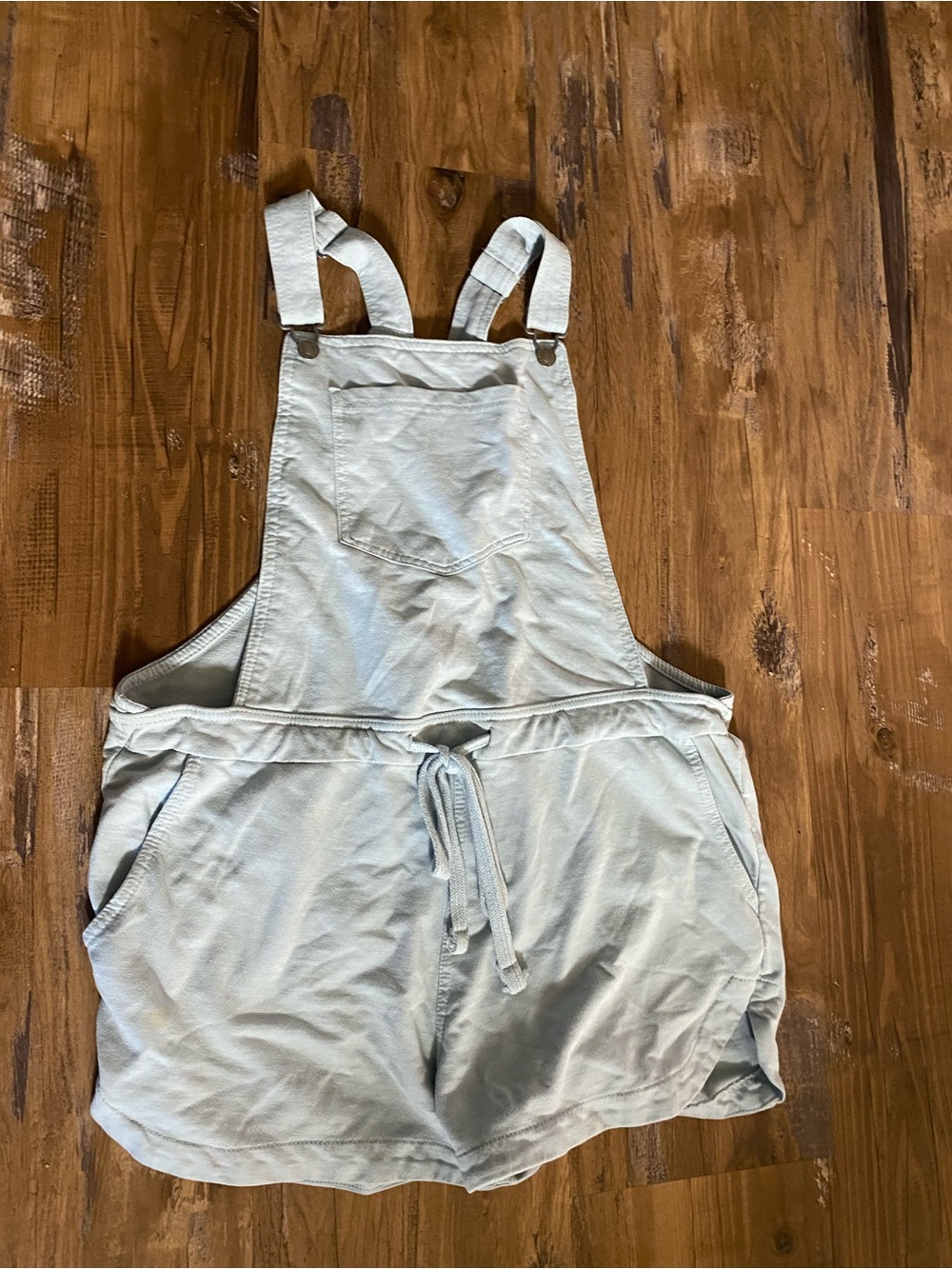 Wallflower Light Blue Short Overalls Romper